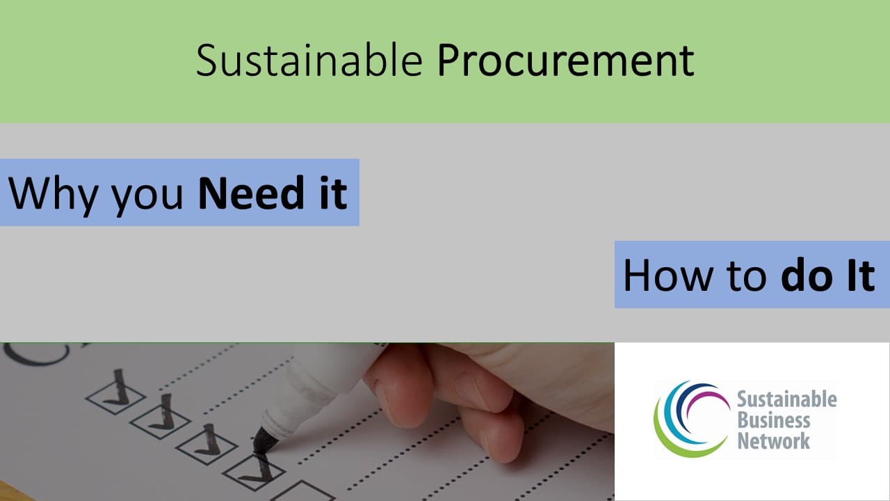Sustainable Procurement - Sustainable Business Network event card