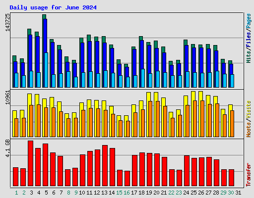 Daily usage for June 2024