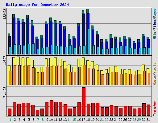 Daily usage for December 2024