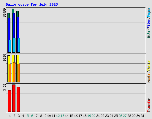 Daily usage for July 2025