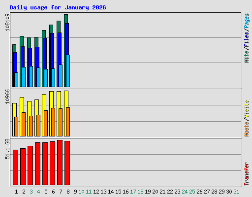 Daily usage for January 2026