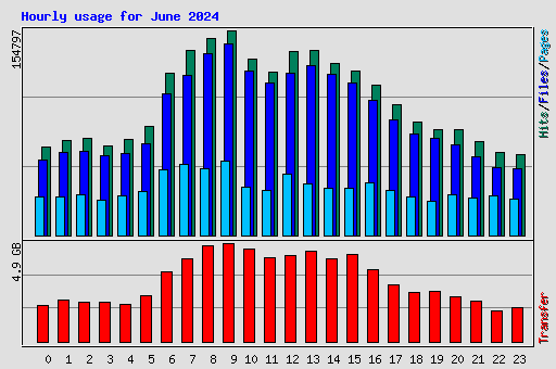Hourly usage for June 2024