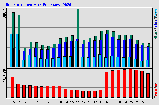 Hourly usage for February 2026